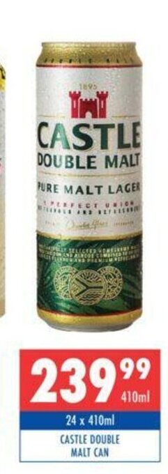 Ultra Liquors Castle Double Malt Can 24 x 410ml offer