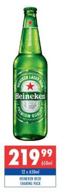 Ultra Liquors Heineken Beer Sharing Pack 12 x 650ml offer