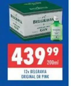 Ultra Liquors 12x Belgravia Original or Pink 200ml offer