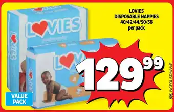 Usave Lovies disposable nappies offer