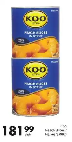 Save Koo Peach Slices/ Halves offer