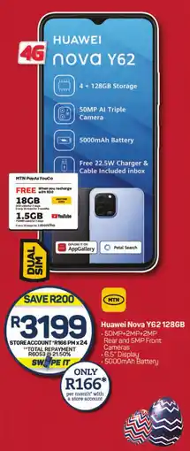 Pick n Pay Hypermarket Huawei Nova Y62 128GB offer