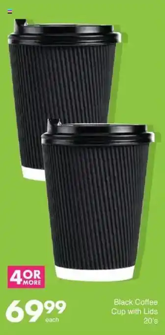 Save Black Coffee Cup with Lids offer