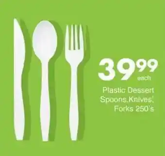 Save Plastic Dessert Spoons, Knives, Forks offer