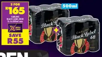 Shoprite Carling black label beer cans offer