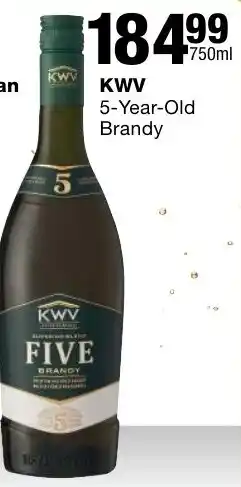 Checkers Liquor Shop KWV 5-Year-Old Brandy offer