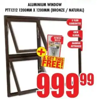 Boxer Aluminium window PTT1212 offer