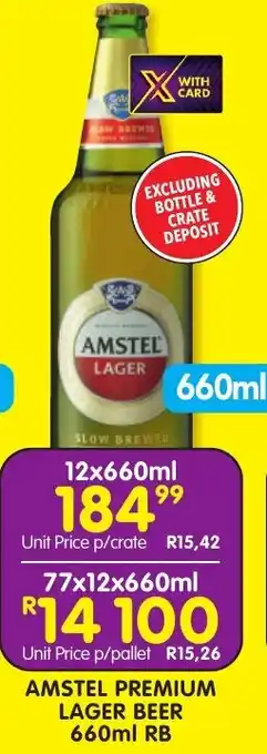 Shoprite Liquor Amstel premium lager beer rb offer
