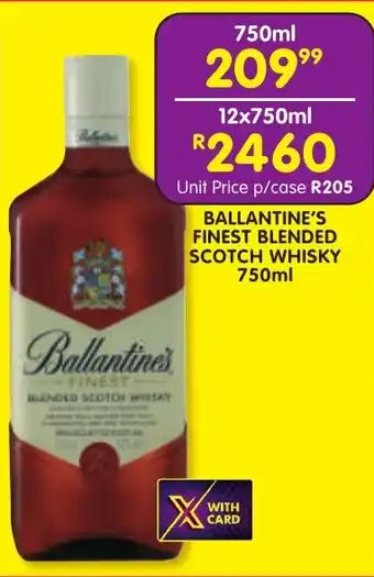 Shoprite Liquor Ballantine's finest blended scotch whisky offer