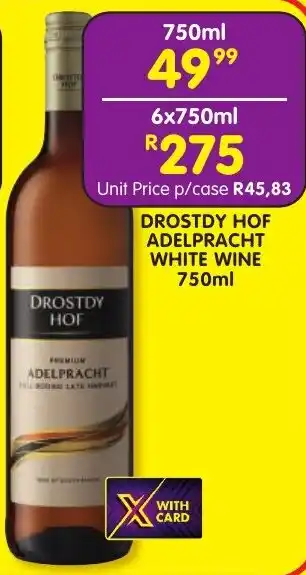 Shoprite Liquor Drostdy hof adelpracht white wine offer
