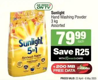 Spar Sunlight Hand Washing Powder offer