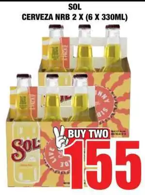 Boxer SOL Cerveza NRB 2 x (6 x 330ml) offer
