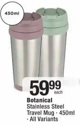 Checkers Hyper Botanical Stainless Steel Travel Mug offer