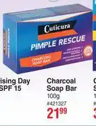 Dis-Chem Cuticura Pimple Rescue Charcoal Soap Bar-100g offer