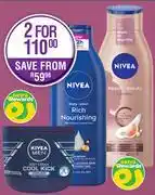 Dis-Chem Nivea Men Body Lotion Or Cream Assorted-For 2 x 400ml offer