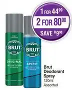 Dis-Chem Brut Deodorant Spray Assorted-120ml offer