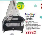 Dis-Chem Baby Things Ruby Range Camp Cot Oxford Grey Or Charcoal-Each offer