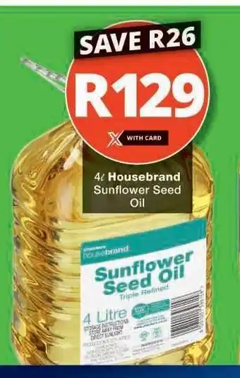 Checkers Housebrand Sunflower Seed Oil offer
