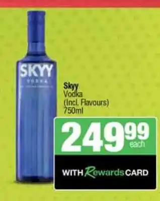 Spar Tops Skyy Vodka offer