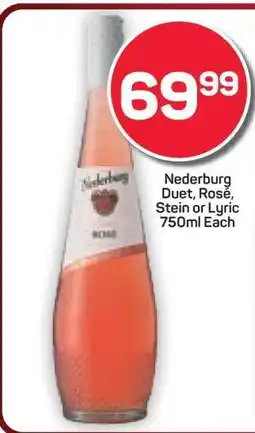 Pick n Pay Hypermarket Nederburg Duet, Rosé, Stein or Lyric offer