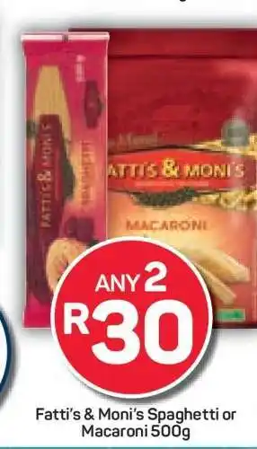 Pick n Pay Hypermarket Fatti's & Moni's Spaghetti or Macaroni 500g offer