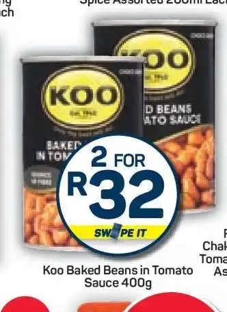 Pick n Pay Hypermarket Koo Baked Beans in Tomato Sauce 400g offer