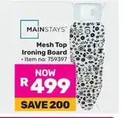 Game Mainstays Mesh Top Ironing Board offer