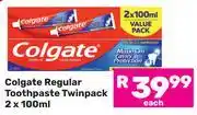 Game Colgate Regular Toothpaste Twinpack-2 x 100ml offer
