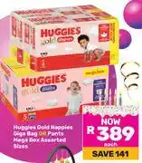 Game Huggies Gold Nappies Giga Bag Or Pants Mega Box Assorted Sizes-Each offer