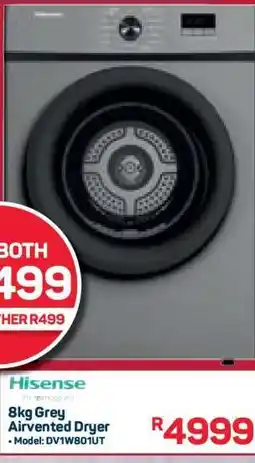 Pick n Pay Hypermarket Hisense 8kg Grey Airvented Dryer offer