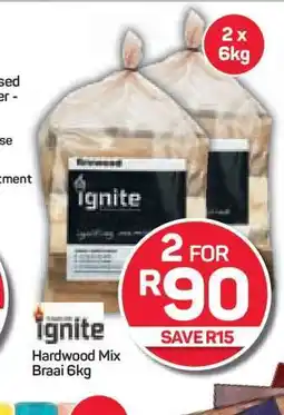 Pick n Pay Hypermarket Ignite Hardwood Mix Braai 6kg offer