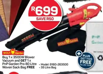 Pick n Pay Hypermarket WOLF-Garten 3500W Blower Vacuum offer