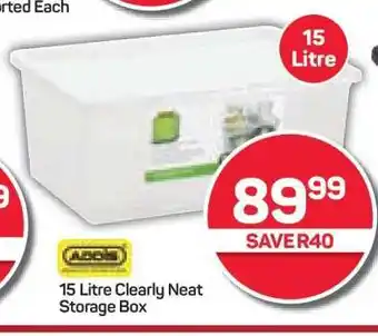 Pick n Pay Hypermarket 15 Litre Clearly Neat Storage Box offer