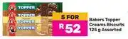 Game Bakers Topper Creams Biscuits Assorted-For 5 x 125g offer