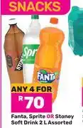 Game Fanta, Sprite Or Stoney Soft Drink Assorted-For 4 x 2L offer