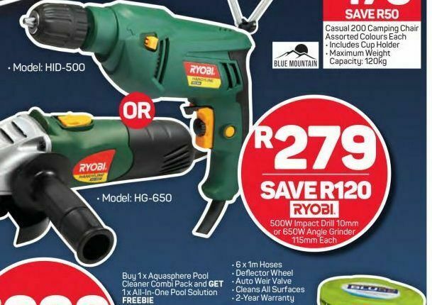 Pick n Pay Ryobi impact drill offer