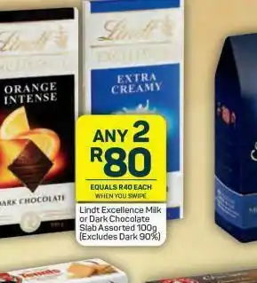 Pick n Pay Hypermarket Lindt excellence chocolate slabs 2 offer