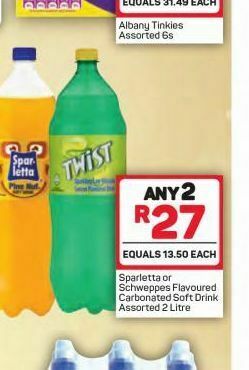 Pick n Pay Hypermarket Sparletta cold drinks 2 offer