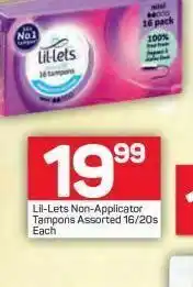 Pick n Pay Hypermarket Lil-lets tampons offer