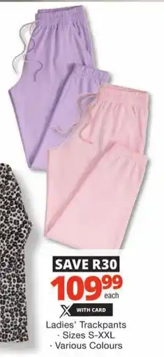 Checkers Hyper Ladies' Trackpants offer