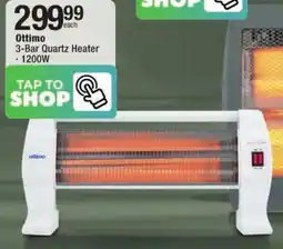 Checkers Hyper Ottimo 3-Bar Quartz Heater offer
