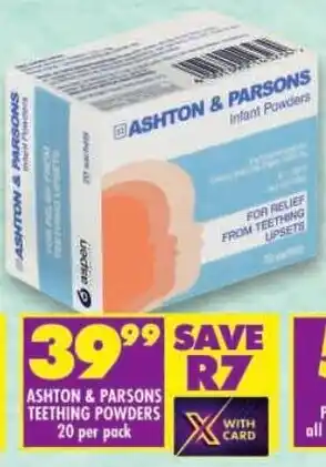 Shoprite Ashton & parsons teething powders offer