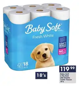 President Hyper Baby Soft 2 Ply Roll 350 Sheets Toilet Tissue offer