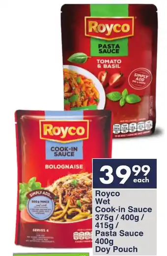 President Hyper Royco Wet Cook-in Sauce/ Pasta Sauce Doy Pouch offer