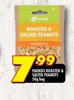 Shoprite PADKOS ROASTED & SALTED PEANUTS 50g bag offer