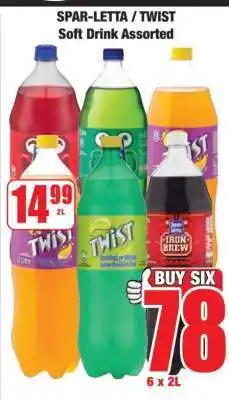 Boxer SPAR-LETTA / TWIST Soft Drink Assorted offer