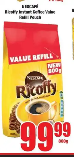Boxer NESCAFÉ Ricoffy Instant Coffee Value Refill Pouch offer