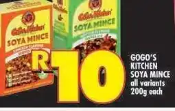 Shoprite GOGO'S KITCHEN SOYA MINCE offer