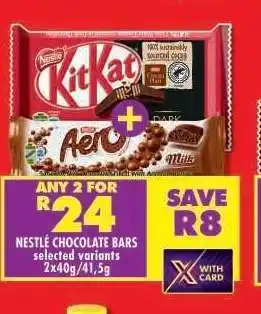 Shoprite NESTLE CHOCOLATE BARS offer