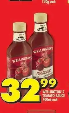 Shoprite Wellington's Tomato Sauce offer